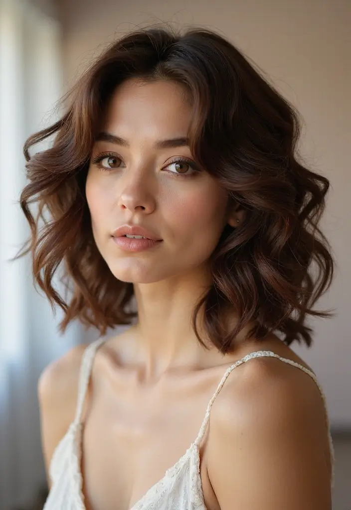 50 Short Curly Hair Hairstyles That Look Adorable 35 50 Short Curly Hair Hairstyles That Look Adorable - 34. Curly Lob with Layers