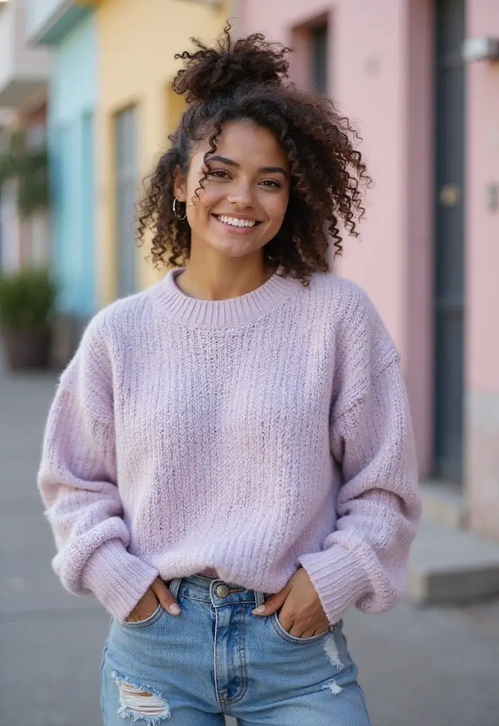 50 Short Curly Hair Hairstyles That Look Adorable 37 50 Short Curly Hair Hairstyles That Look Adorable - 36. Messy Curly Top Knot