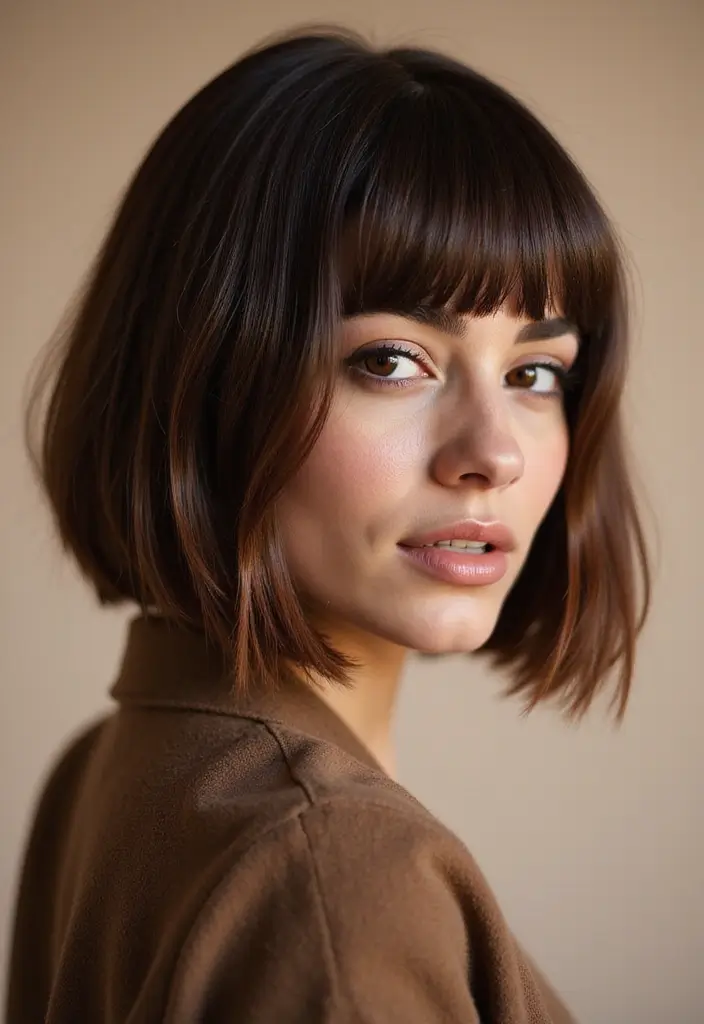 50 Short Hair Color Ideas That Instantly Upgrade Your Look - 10. Chocolate Brown with Caramel Highlights
