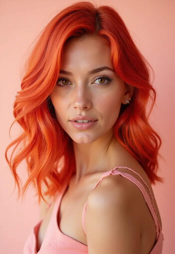 50 Short Hair Color Ideas That Instantly Upgrade Your Look - 12. Coral Red Lob