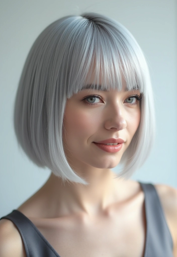 50 Short Hair Color Ideas That Instantly Upgrade Your Look - 13. Light Gray Bob