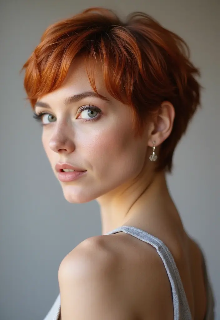 50 Short Hair Color Ideas That Instantly Upgrade Your Look - 15. Warm Copper Pixie