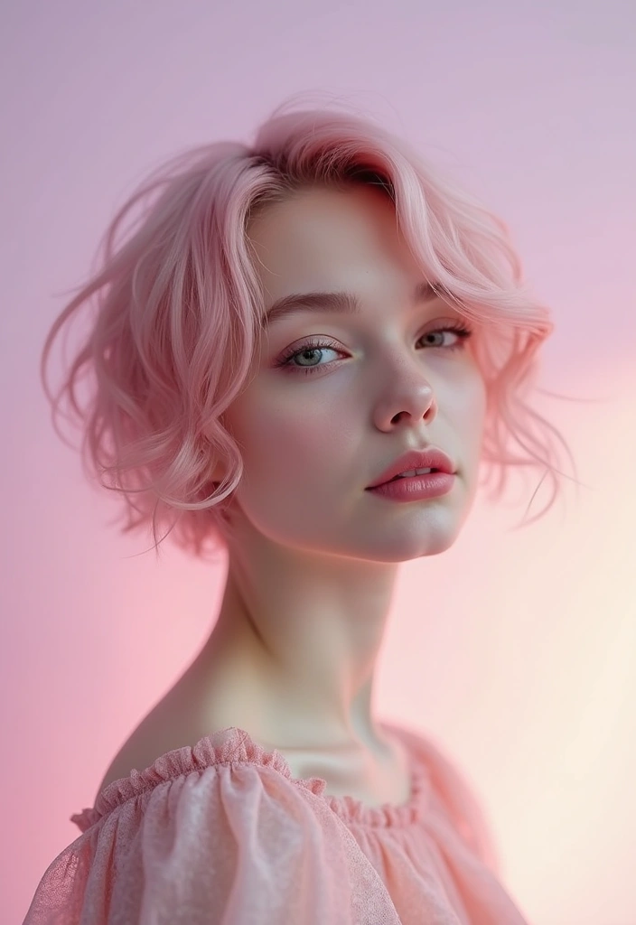 50 Short Hair Color Ideas That Instantly Upgrade Your Look - 19. Misty Rose Pixie