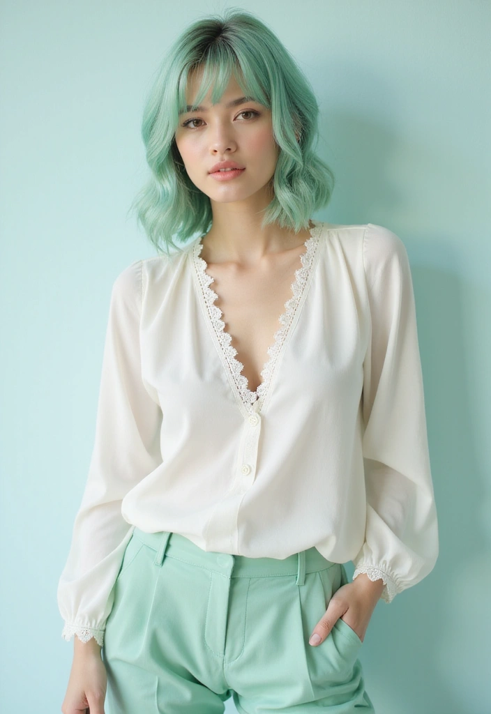 50 Short Hair Color Ideas That Instantly Upgrade Your Look - 23. Cool Mint Lob