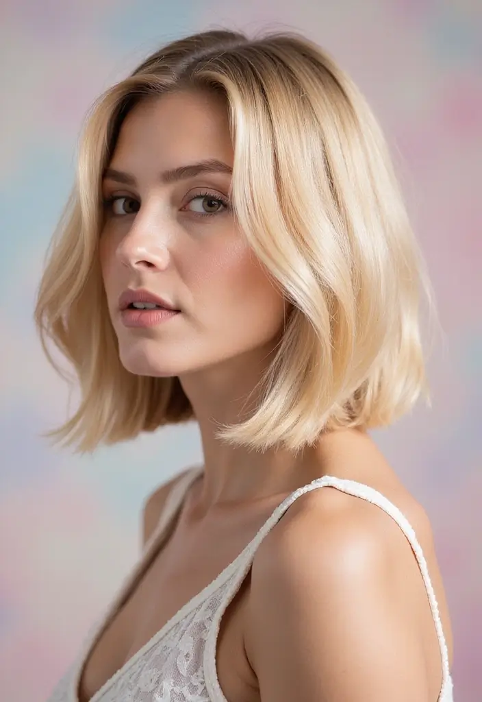 50 Short Hair Color Ideas That Instantly Upgrade Your Look - 25. Champagne Blonde Bob