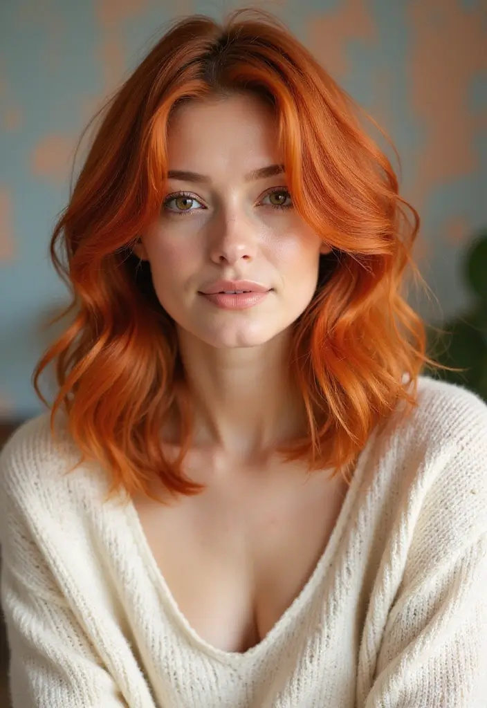 50 Short Hair Color Ideas That Instantly Upgrade Your Look - 27. Bright Copper Lob