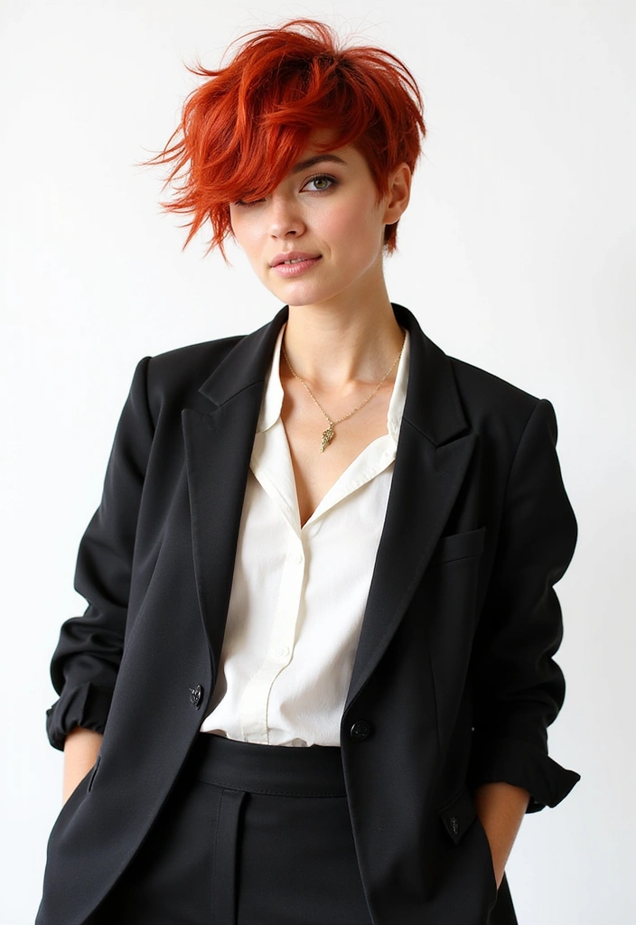 50 Short Hair Color Ideas That Instantly Upgrade Your Look - 4. Fiery Red Pixie