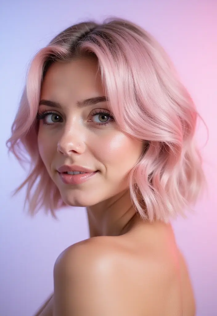 50 Short Hair Color Ideas That Instantly Upgrade Your Look - 42. Blush Pink Bob