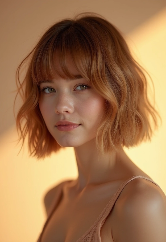 50 Short Hair Color Ideas That Instantly Upgrade Your Look - 7. Honey Highlights on Short Hair