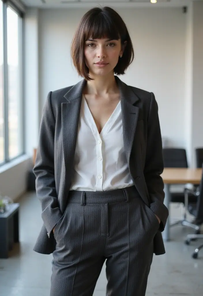 50 Short to Medium Hairstyles for Women That Feel Stylish - 22. Angular Bob
