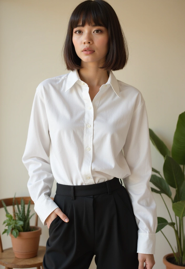 50 Short to Medium Hairstyles for Women That Feel Stylish - 6. Blunt Bangs with a Bob