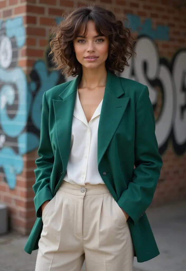 50 Shoulder Length Hairstyles for Women That Always Work - 10. The Curly Blunt Bob