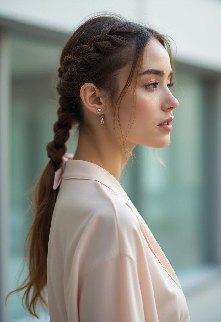 50 Simple Hairstyles for Short Hair That Take Minutes - 38. Simple Back Braid