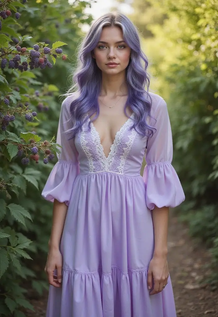 50 Soft Summer Hair Color Ideas That Brighten Your Look - 27. Soft Blueberry