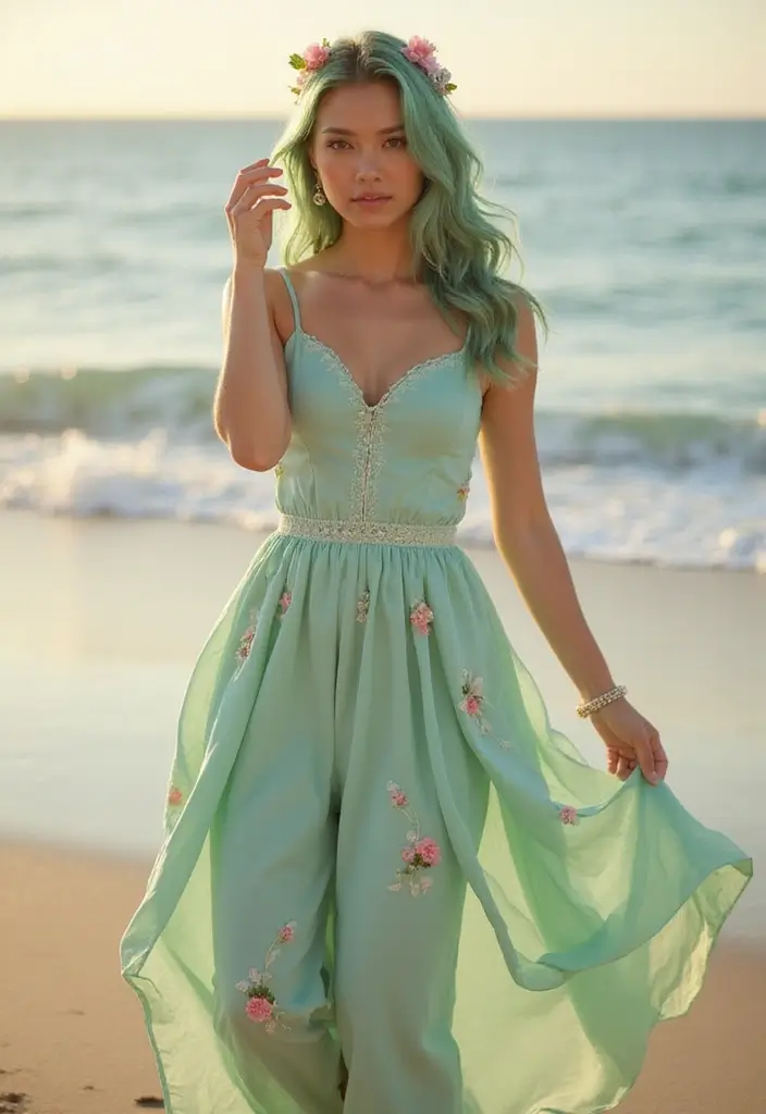 50 Soft Summer Hair Color Ideas That Brighten Your Look - 3. Mint Green Marvel
