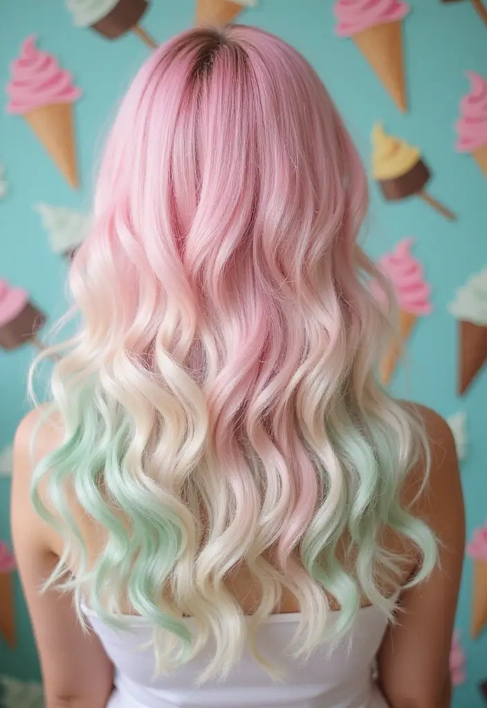 50 Soft Summer Hair Color Ideas That Brighten Your Look - 45. Soft Ice Cream