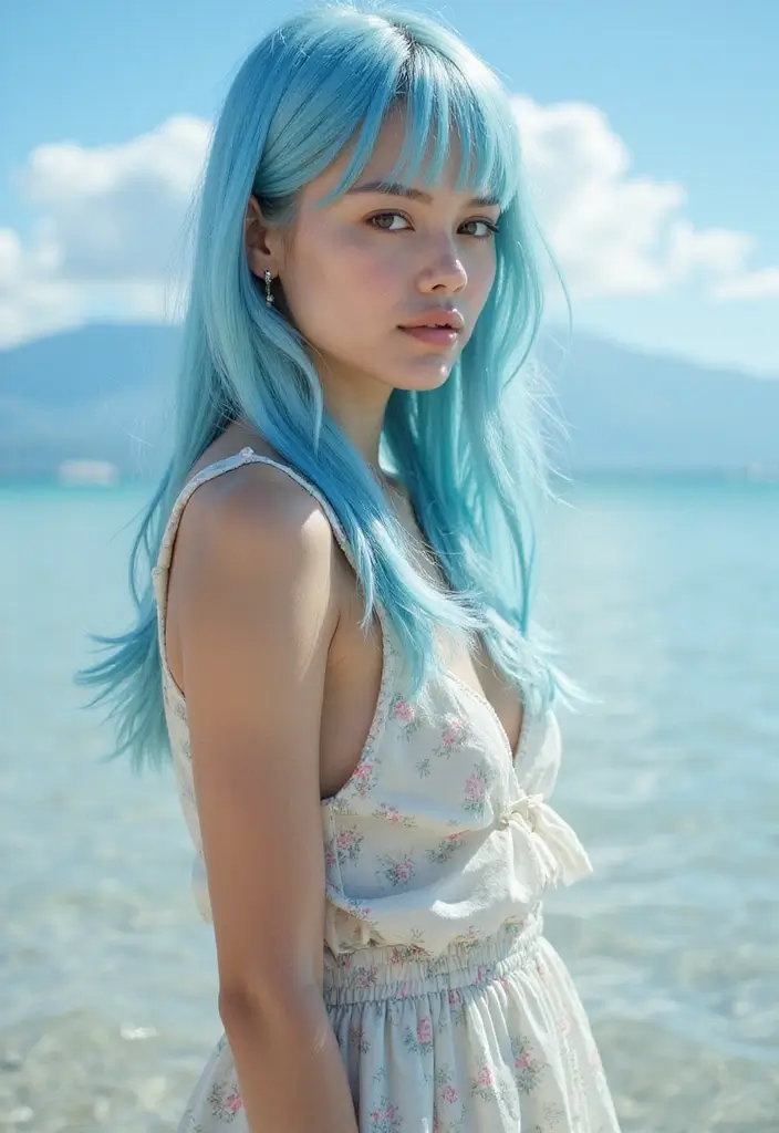 50 Soft Summer Hair Color Ideas That Brighten Your Look - 5. Icy Blue Bliss
