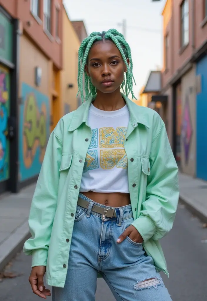 50 Stunning Hair Color Ideas for Women of Every Age - 17. Bright Mint Green