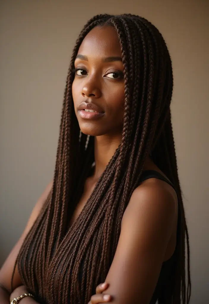 50 Stunning Hairstyles for Black Hair You’ll Want to Try - 14. Knotless Braids