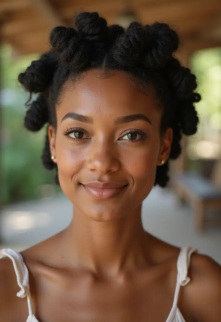 50 Stunning Hairstyles for Black Hair You’ll Want to Try - 8. Bantu Knots