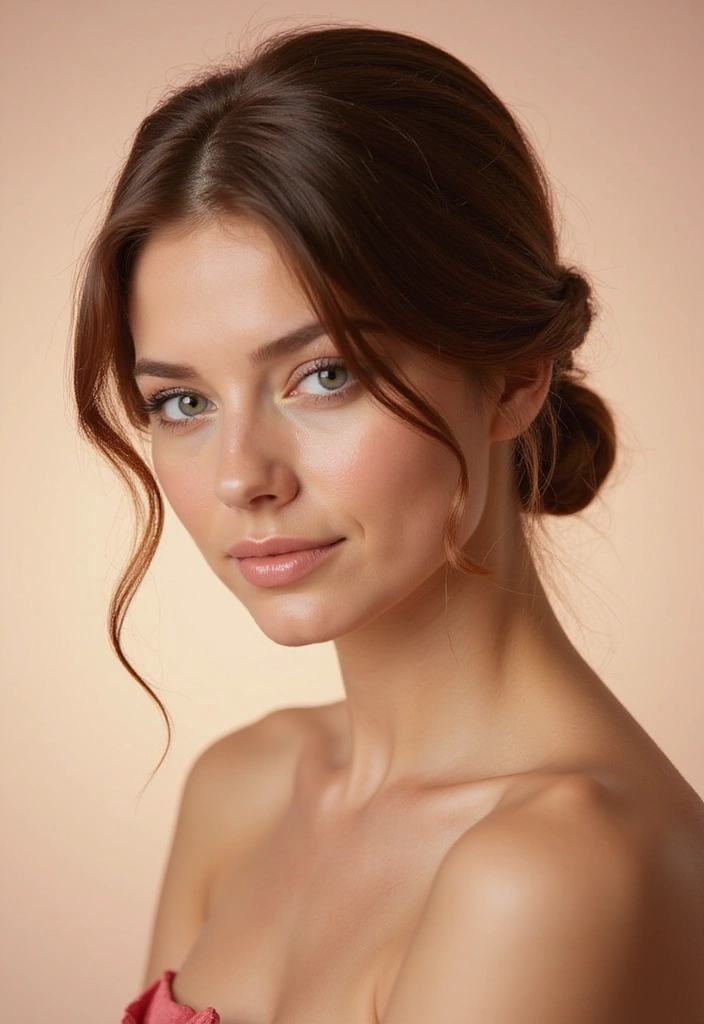 50 Stylish Hairstyles for Shoulder Length Hair You’ll Love - 21. Elegant Side Knot