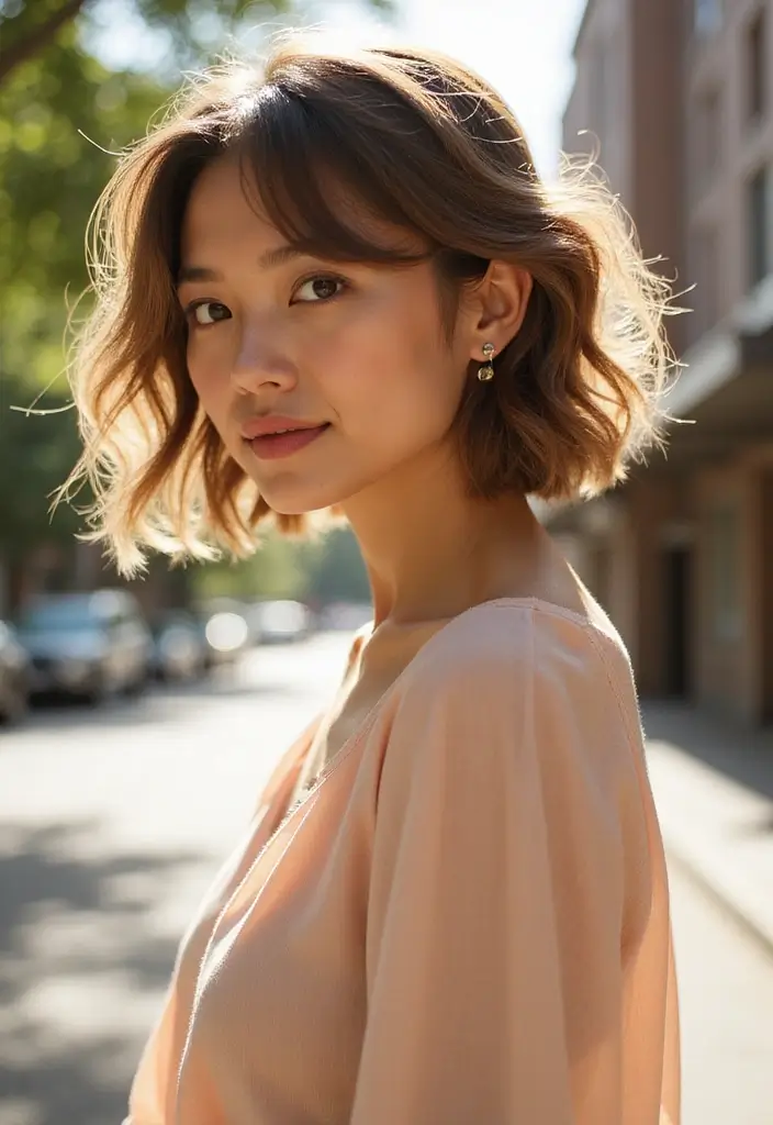 50 Stylish Hairstyles for Shoulder Length Hair You’ll Love - 27. Soft Textured Bob
