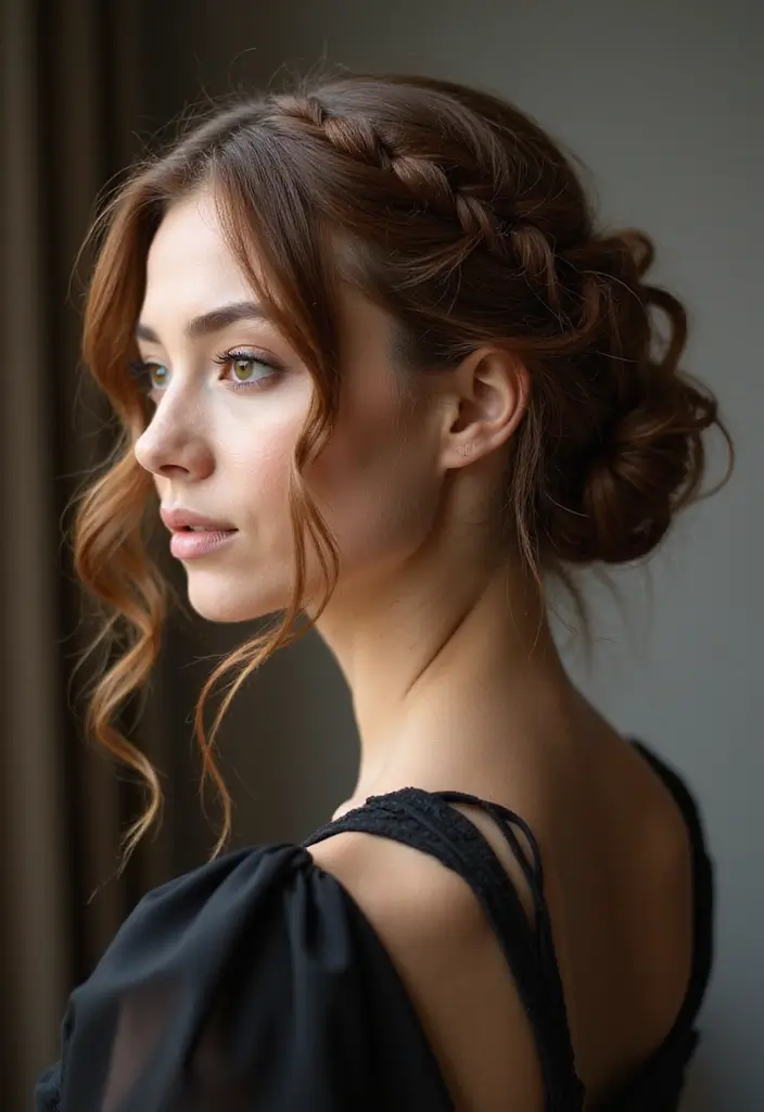 50 Stylish Hairstyles for Shoulder Length Hair You’ll Love - 48. Twisted Updo