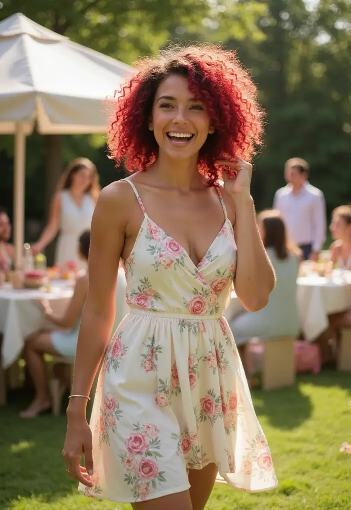 50 Summer Red Hair Color Ideas That Shine in the Sun 10 50 Summer Red Hair Color Ideas That Shine in the Sun - 10. Crimson Highlights