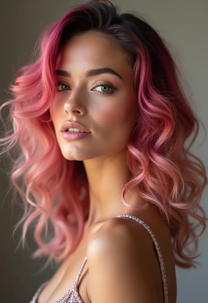 50 Trendy Two-Tone Hair Color Ideas for a Fresh Vibe 24 50 Trendy Two-Tone Hair Color Ideas for Curly Hair Types - 23. Raspberry and Ash Blonde
