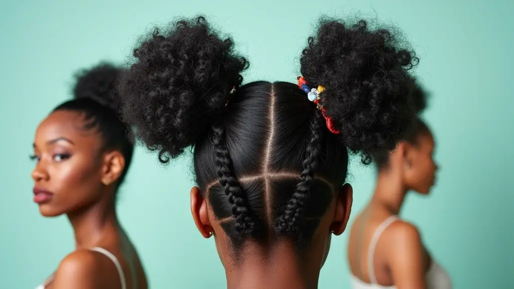 50 Two Buns Hairstyles for Black Natural Hair That Slay