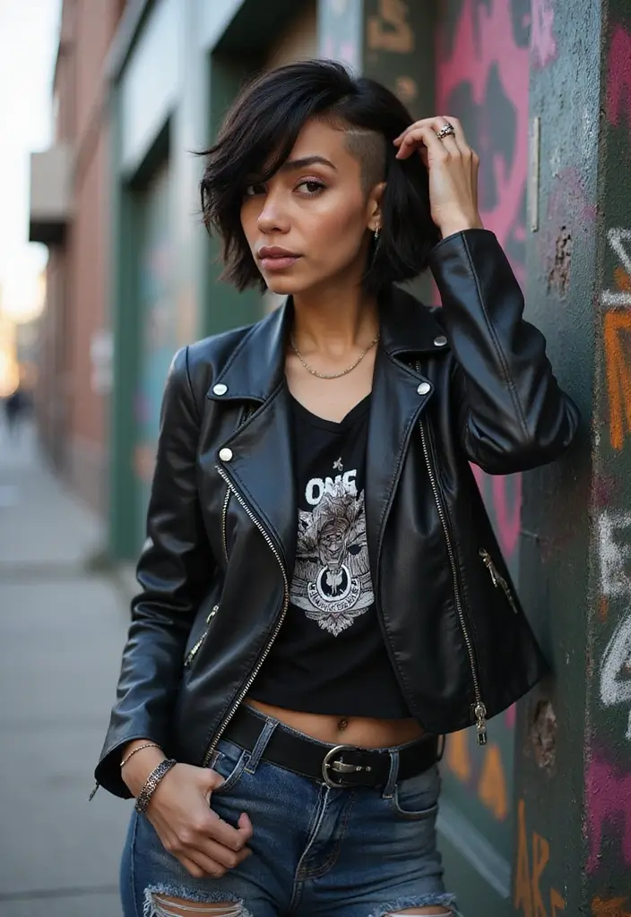 50 Very Short Hairstyles for Women That Are Chic and Bold - 10. Textured Bob with Shaved Sides