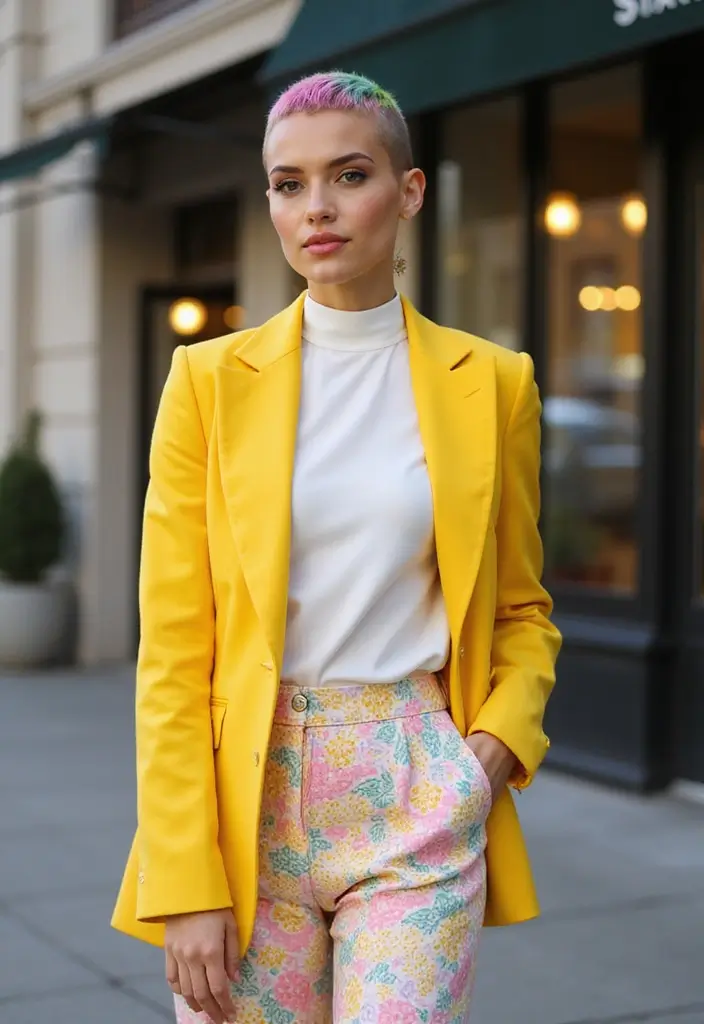 50 Very Short Hairstyles for Women That Are Chic and Bold - 33. Tapered Pixie with Colorful Highlights