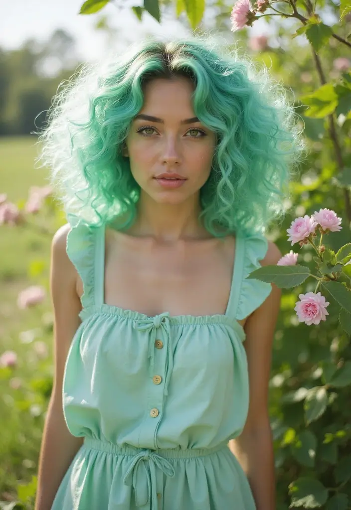 50 Vivid Hair Color Ideas That Turn Heads Instantly 18 50 Vivid Hair Color Ideas That Turn Heads Instantly - 18. Mint Green Magic