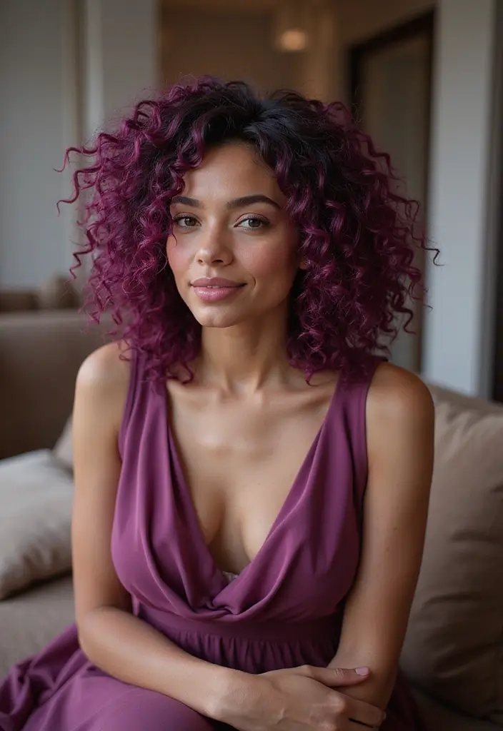 50 Vivid Hair Color Ideas That Turn Heads Instantly 22 50 Vivid Hair Color Ideas That Turn Heads Instantly - 22. Vivid Plum