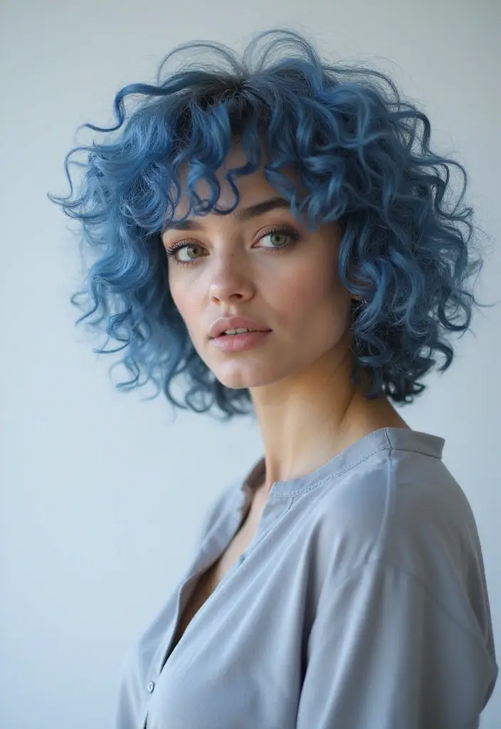 50 Vivid Hair Color Ideas That Turn Heads Instantly 26 50 Vivid Hair Color Ideas That Turn Heads Instantly - 26. Ashy Blue Tones