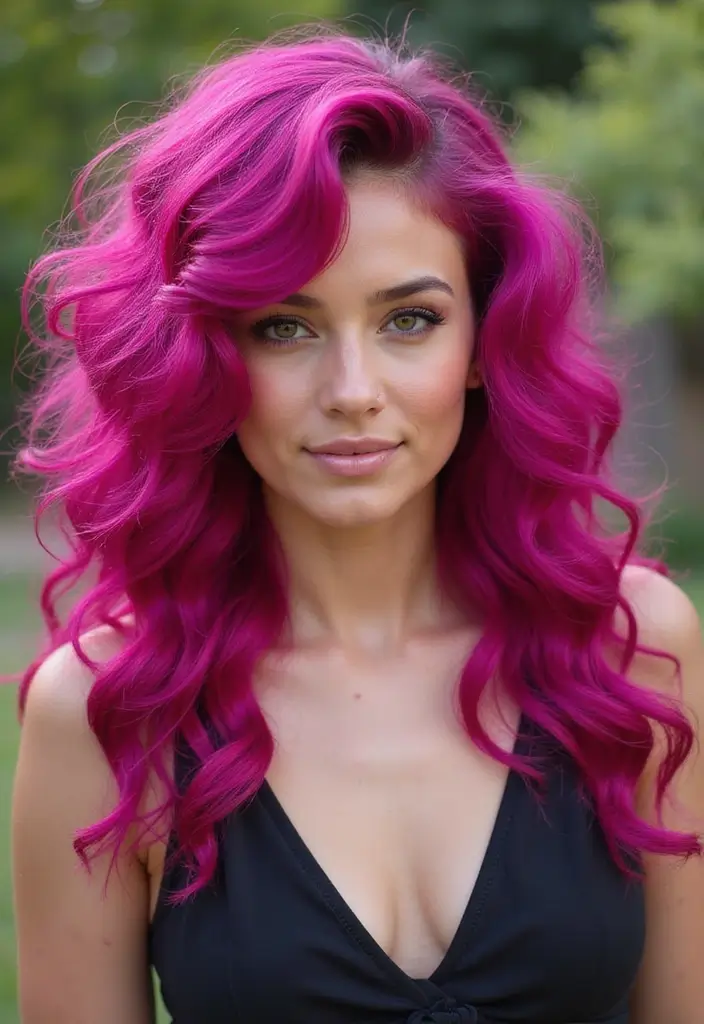 50 Vivid Hair Color Ideas That Turn Heads Instantly 44 50 Vivid Hair Color Ideas That Turn Heads Instantly - 44. Bright Fuchsia