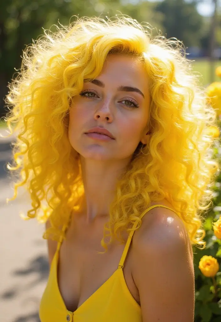 50 Vivid Hair Color Ideas That Turn Heads Instantly 45 50 Vivid Hair Color Ideas That Turn Heads Instantly - 45. Bright Lemonade